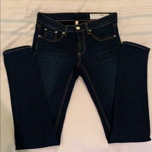 Rag and Bone skinny dark wash jeans